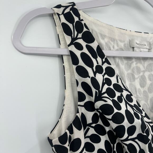 Van Heusen Y2K Babydoll Sleeveless Dress Sz 4 Preppy Office Leaf Midi Retro Mod - Picture 5 of 15